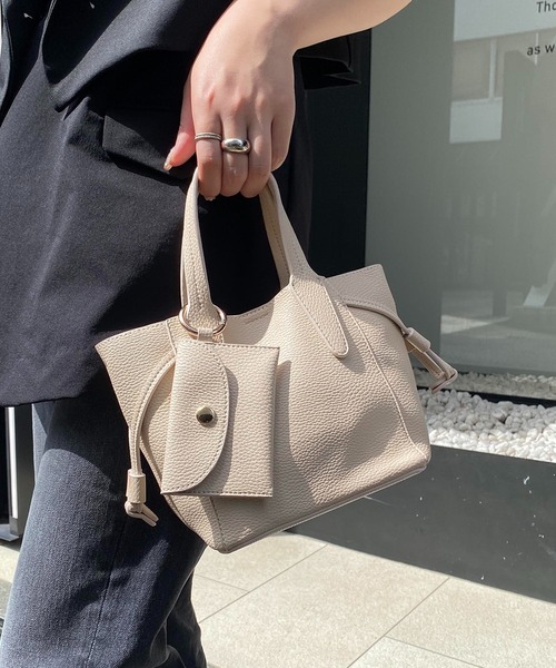 CAPRICIEUX LE'MAGE（カプリシューレマージュ）の「パスケースSETソフトバッグ（ハンドバッグ・レディース・ベージュ/ブラック/アイボリー・FREE）」の16枚目の写真