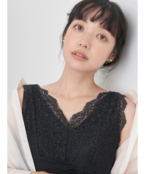 earth music&ecology(アースミュージックアンドエコロジー)の「2WAYレースタンクトップ(タンクトップ・レディース・ピンク/ブラック/アイボリー/モカ・M/S)」の9枚目の写真