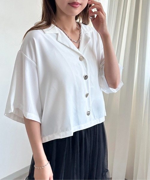 apres jour mignon（アプレジュールミニョン）の「アソートユルシャツ【ZOZOTOWN限定アイテム】（シャツ/ブラウス・レディース・グレー/オフホワイト/ブラック/ブラック系その他・X-LARGE/フリー）」の6枚目の写真