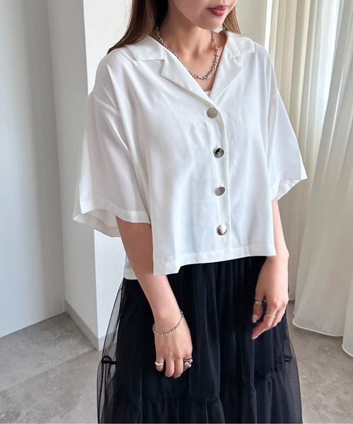 apres jour mignon（アプレジュールミニョン）の「アソートユルシャツ【ZOZOTOWN限定アイテム】（シャツ/ブラウス・レディース・グレー/オフホワイト/ブラック/ブラック系その他・X-LARGE/フリー）」の7枚目の写真