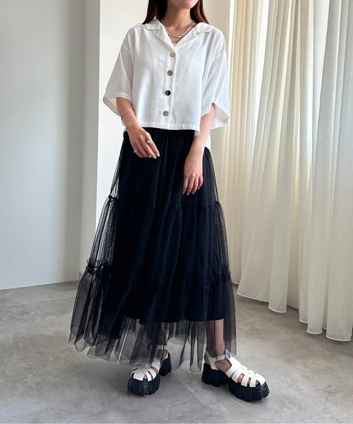 apres jour mignon（アプレジュールミニョン）の「アソートユルシャツ【ZOZOTOWN限定アイテム】（シャツ/ブラウス・レディース・グレー/オフホワイト/ブラック/ブラック系その他・X-LARGE/フリー）」の9枚目の写真