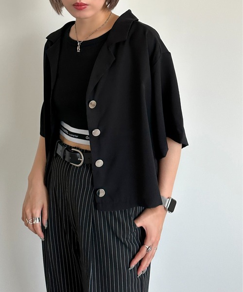 apres jour mignon（アプレジュールミニョン）の「アソートユルシャツ【ZOZOTOWN限定アイテム】（シャツ/ブラウス・レディース・グレー/オフホワイト/ブラック/ブラック系その他・X-LARGE/フリー）」の12枚目の写真