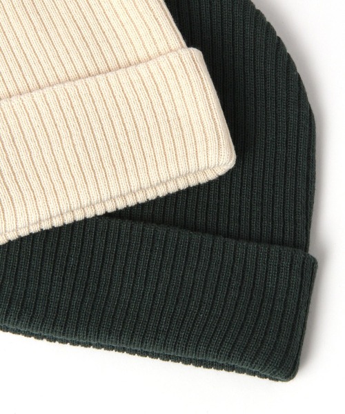 BAYFLOW（ベイフロー）の「ショートビーニー（ニットキャップ/ビーニー・メンズ・ナチュラル/ブラック/グリーン・FREE）」の8枚目の写真