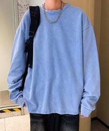 B.R.U（ブル）の「【ヴィンテージライク】ピグメント加工Tシャツ   ロンT（Tシャツ/カットソー）」