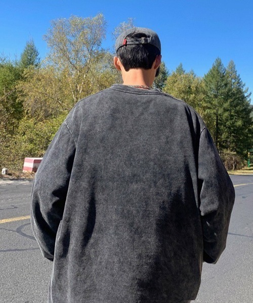 B.R.U（ブル）の「【ヴィンテージライク】ピグメント加工Tシャツ / ロンT（Tシャツ/カットソー・メンズ・ブラック/パープル/ブルー/グレー/アイボリー・FREE/LARGE）」の11枚目の写真