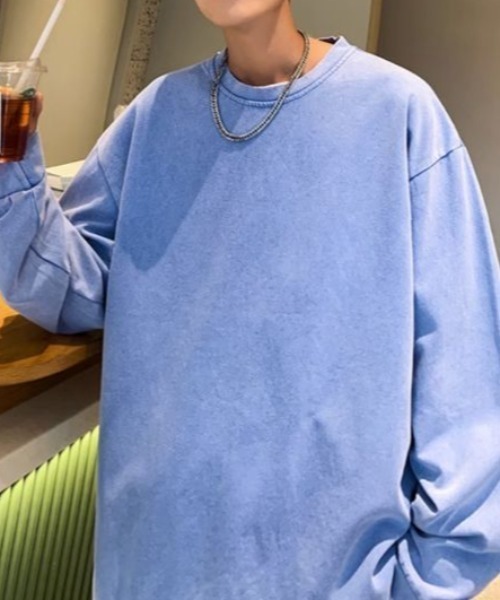 B.R.U（ブル）の「【ヴィンテージライク】ピグメント加工Tシャツ / ロンT（Tシャツ/カットソー・メンズ・ブラック/パープル/ブルー/グレー/アイボリー・FREE/LARGE）」の19枚目の写真