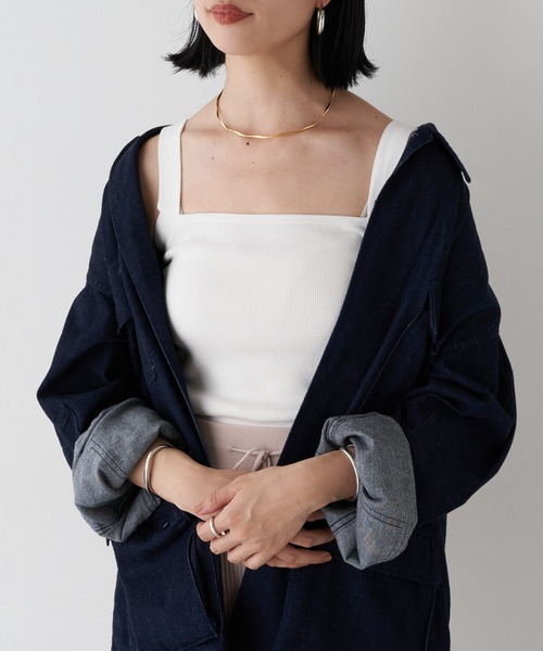 SHENERY（シーナリー）の「総針ニットキャミソール（キャミソール・レディース・グレー系その他/ベージュ/オフホワイト・FREE）」の4枚目の写真