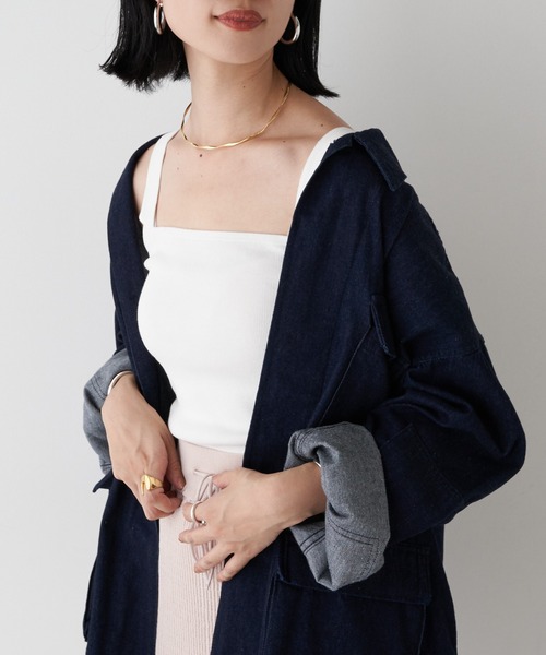 SHENERY（シーナリー）の「総針ニットキャミソール（キャミソール・レディース・グレー系その他/ベージュ/オフホワイト・FREE）」の18枚目の写真