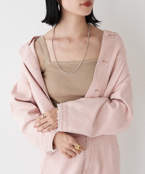 SHENERY（シーナリー）の「総針ニットキャミソール（キャミソール・レディース・グレー系その他/ベージュ/オフホワイト・FREE）」の7枚目の写真