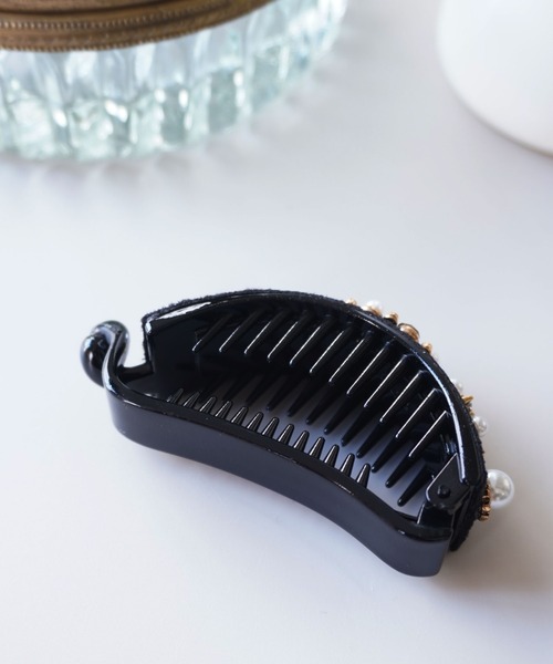 ammy.（エイミードット）の「【 ammy. / エイミードット 】 パール &  ビジュー ベロア ヘアクリップ（バレッタ/ヘアクリップ・レディース・B/A/C/D/E・FREE）」の13枚目の写真