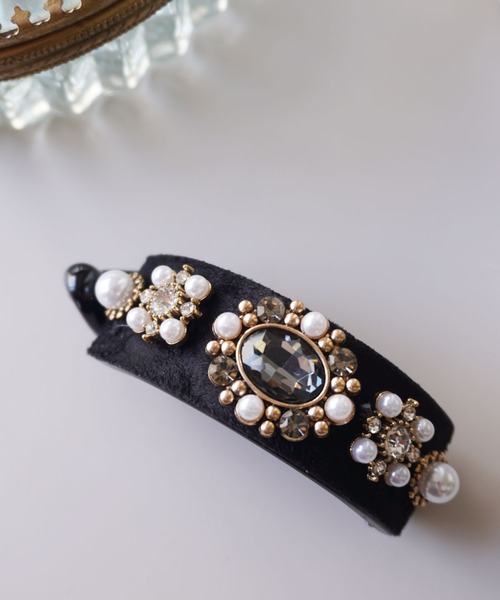 ammy.（エイミードット）の「【 ammy. / エイミードット 】 パール &  ビジュー ベロア ヘアクリップ（バレッタ/ヘアクリップ・レディース・B/A/C/D/E・FREE）」の14枚目の写真