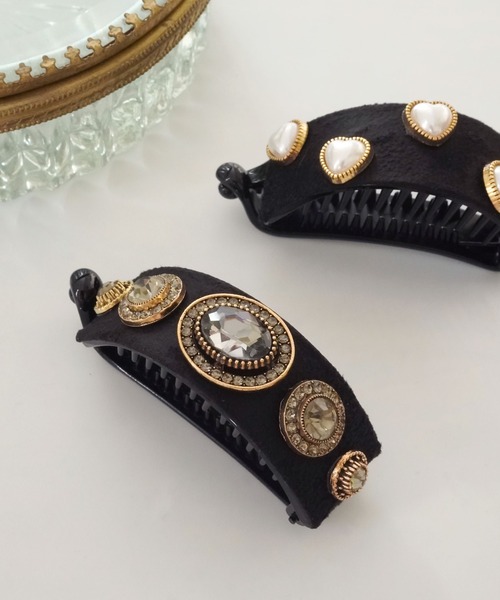 ammy.（エイミードット）の「【 ammy. / エイミードット 】 パール &  ビジュー ベロア ヘアクリップ（バレッタ/ヘアクリップ・レディース・B/A/C/D/E・FREE）」の21枚目の写真