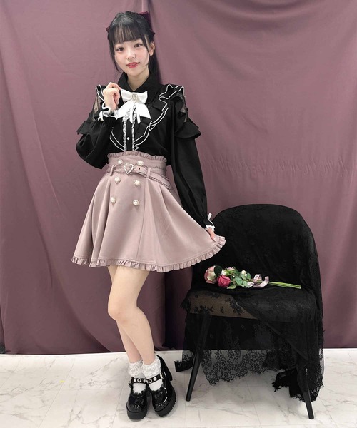 ROJITA(ロジータ)の「フロントW釦ベルト付きフレアスカート(スカート・レディース・ブラック/ピンク/ベージュ・FREE)」の19枚目の写真