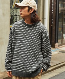 MONO-MART（モノマート）の「ビッグシルエット バーズアイ プルオーバーニット（ニット/セーター・メンズ）」