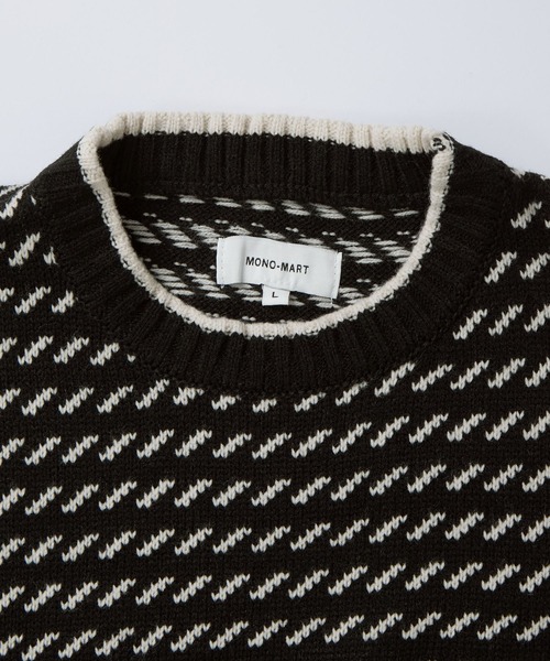 MONO-MART（モノマート）の「ビッグシルエット バーズアイ プルオーバーニット（ニット/セーター・メンズ・チャコールグレー/ブラック/アイボリー/カーキ/ネイビー/ブラウン・M/L）」の15枚目の写真