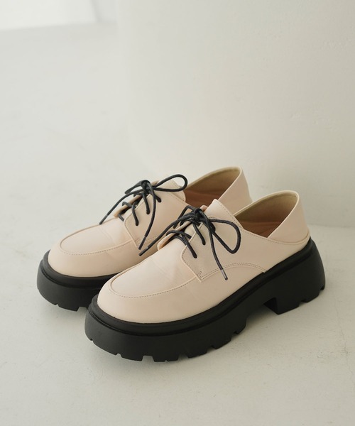 moulis'（ムーリス）の「厚底レースアップシューズ（パンプス・レディース・ブラック/ブラウン/オフホワイト・24cm/23cm/25cm/22.5cm/23.5cm/24.5cm）」の21枚目の写真