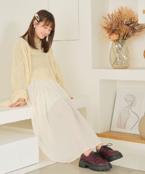 2点おまとめ　mooimooi レースアップシューズ　& ハーベスティ　パンツ セール】厚底レースアップシューズ（パンプス）｜moulis