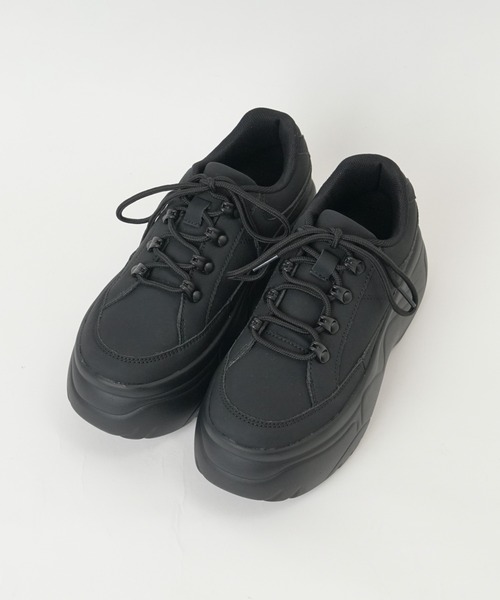 WEGO（ウィゴー）の「WEGO/ボリュームトレッキングスニーカー（スニーカー・レディース・ブラック/ホワイト/キャメル・MEDIUM/LARGE）」の13枚目の写真