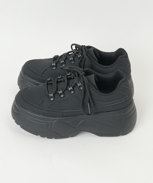 WEGO（ウィゴー）の「WEGO/ボリュームトレッキングスニーカー（スニーカー・レディース・ブラック/ホワイト/キャメル・MEDIUM/LARGE）」の15枚目の写真