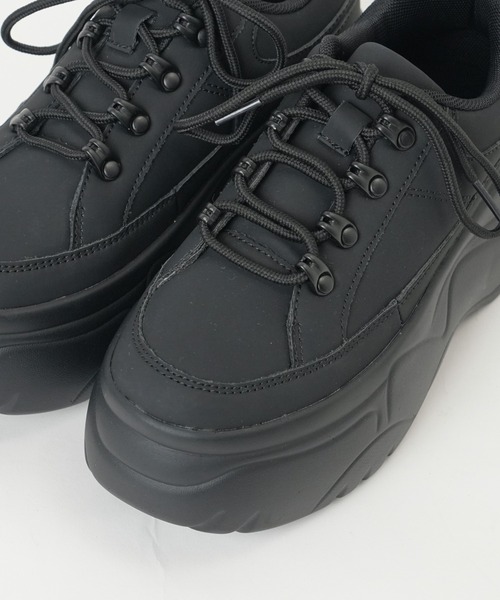 WEGO（ウィゴー）の「WEGO/ボリュームトレッキングスニーカー（スニーカー・レディース・ブラック/ホワイト/キャメル・MEDIUM/LARGE）」の18枚目の写真