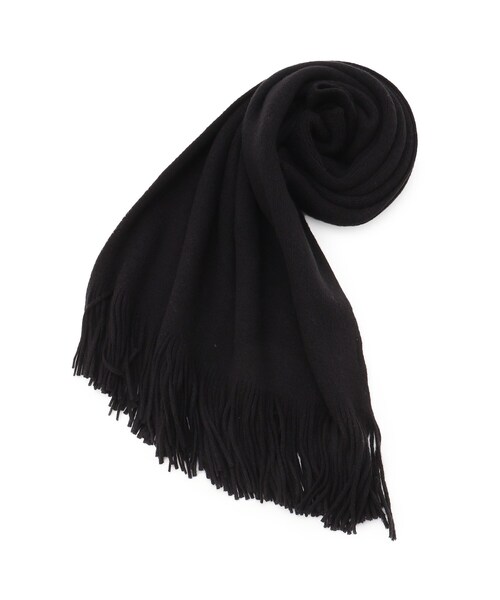 OPAQUE.CLIP（オペークドットクリップ）の「◆【手洗い対応】ラッセル織りフリンジマフラー（ストール/ショール・レディース・ブラック/ベビーピンク/オフホワイト/ライトブルー・00）」の3枚目の写真