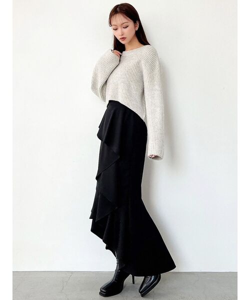 RESEXXY(リゼクシー)の「カスケードマーメイドスカート(スカート・レディース・アイボリー/ブラック/その他1・FREE)」の6枚目の写真