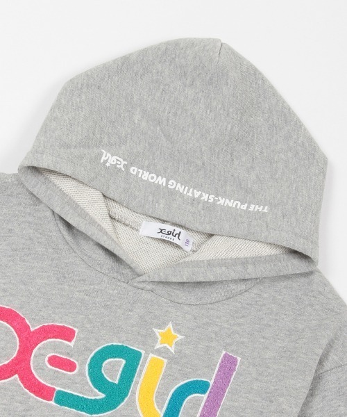 X-girl Stages（エックスガールステージス）の「サガラロゴパーカ（パーカー・キッズ・トップグレー/ブラック/ピンク・100cm/110cm/120cm/130cm/140cm/90cm/80ｃｍ）」の7枚目の写真