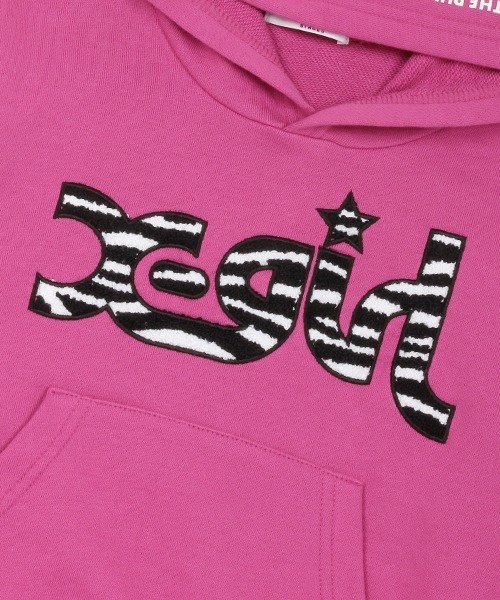 X-girl Stages（エックスガールステージス）の「サガラロゴパーカ（パーカー・キッズ・トップグレー/ブラック/ピンク・100cm/110cm/120cm/130cm/140cm/90cm/80ｃｍ）」の8枚目の写真