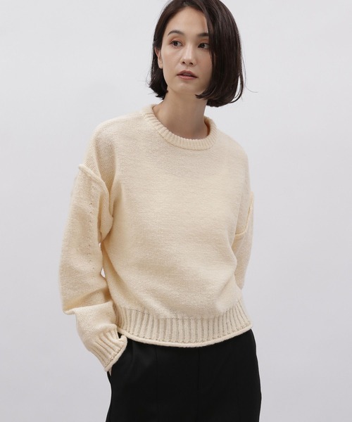 LAKOLE(ラコレ)の「フォルムスリーブニットプルオーバー / 982198(ニット/セーター・レディース・ブラック/アイボリー/グレイッシュベージュ/マスタード/サックスブルー・SMALL/MEDIUM)」の3枚目の写真