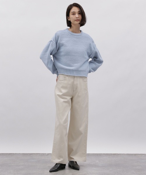 LAKOLE(ラコレ)の「フォルムスリーブニットプルオーバー / 982198(ニット/セーター・レディース・ブラック/アイボリー/グレイッシュベージュ/マスタード/サックスブルー・SMALL/MEDIUM)」の17枚目の写真