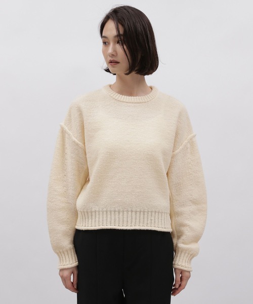 LAKOLE(ラコレ)の「フォルムスリーブニットプルオーバー / 982198(ニット/セーター・レディース・ブラック/アイボリー/グレイッシュベージュ/マスタード/サックスブルー・SMALL/MEDIUM)」の19枚目の写真