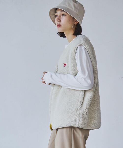 coen（コーエン）の「【WEB限定】BLEU DE VERDUN（ブルーデバードン）別注ボアベスト（ベスト・レディース・オフホワイト/ダークグレー・M/L）」の4枚目の写真