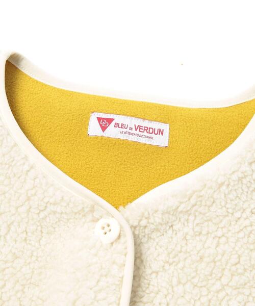 coen（コーエン）の「【WEB限定】BLEU DE VERDUN（ブルーデバードン）別注ボアベスト（ベスト・レディース・オフホワイト/ダークグレー・M/L）」の5枚目の写真