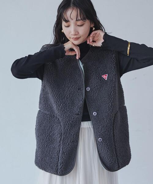 coen（コーエン）の「【WEB限定】BLEU DE VERDUN（ブルーデバードン）別注ボアベスト（ベスト・レディース・オフホワイト/ダークグレー・M/L）」の22枚目の写真