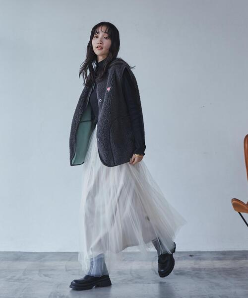 coen（コーエン）の「【WEB限定】BLEU DE VERDUN（ブルーデバードン）別注ボアベスト（ベスト・レディース・オフホワイト/ダークグレー・M/L）」の17枚目の写真