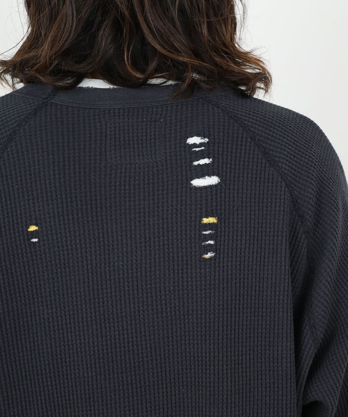 bukht(ブフト)の「bukht/ブフト WAFFLE LS TEE コットンカットソー(Tシャツ/カットソー・メンズ・オフホワイト/ブラック・L/M)」の18枚目の写真