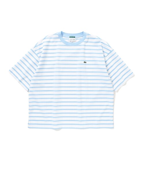 LACOSTE（ラコステ）の「LACOSTE for B:MING by BEAMS / 別注 カノコ ボーダー Tシャツ（Tシャツ/カットソー・メンズ・ベージュ/ホワイト/サックスブルー・1/2/3/4）」の19枚目の写真