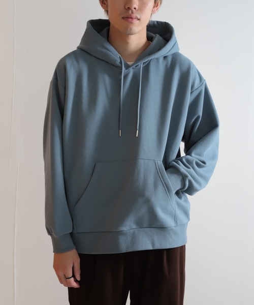 SENSE OF PLACE by URBAN RESEARCH(センスオブプレイスバイアーバンリサーチ)の「ハーフウラキモウライトスウェットパーカ(パーカー・メンズ・ブラック/ブルー/グレー・LARGE/MEDIUM)」の3枚目の写真