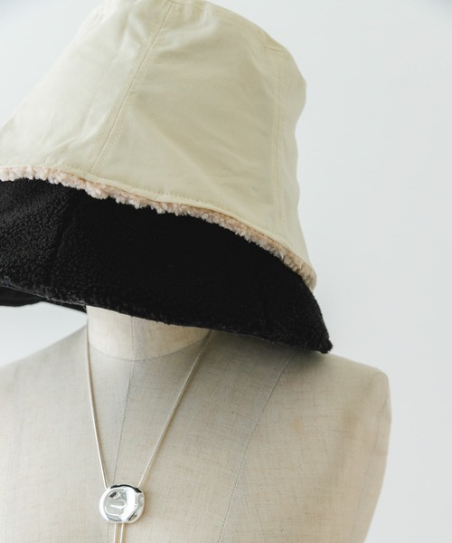 RODE SKO(ロデスコ)の「リバーシブルボアハット(ハット・レディース・ブラック/アイボリー・ONE)」の15枚目の写真