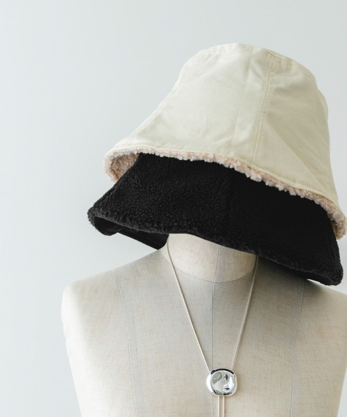 RODE SKO(ロデスコ)の「リバーシブルボアハット(ハット・レディース・ブラック/アイボリー・ONE)」の16枚目の写真