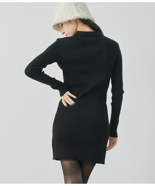 ANAP（アナップ）の「2way リブニット カーディガン タイトミニワンピース（ワンピース・レディース・モスグリーン/ブラック/オフホワイト/ブルー・FREE）」の13枚目の写真