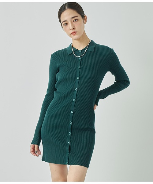 ANAP（アナップ）の「2way リブニット カーディガン タイトミニワンピース（ワンピース・レディース・モスグリーン/ブラック/オフホワイト/ブルー・FREE）」の18枚目の写真