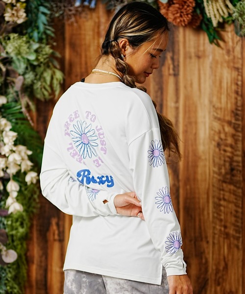 新品未使用 アメリカ購入 NYリゾートコレクション 百合の花ラッシュガード ROXY（ロキシー）の「ROXY/ロキシー 水陸両用 花柄プリント ラッシュ