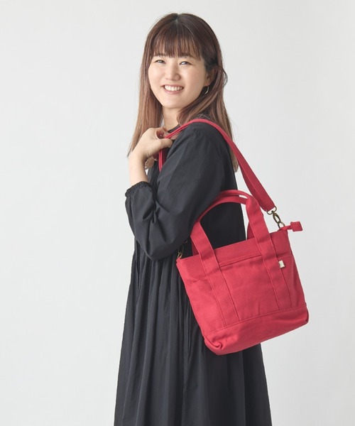 salle de bal(サルデバル)の「2way トートバッグ ショルダーバック コットン SFA 0117S MMI(トートバッグ・レディース・カーキ/アイボリー/ブラック/ブラック系その他/その他4/レッド/マスタード/その他1/その他2/その他3/その他5/インディゴブルー・FREE)」の7枚目の写真