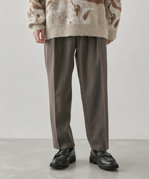 j.n.r.d（ジェー・エヌ・アール・ディー）の「j.n.r.d/起毛TRスリムテーパードパンツ（スラックス・メンズ・キャメル/ダークブラウン/グレー・L/M/LL）」の3枚目の写真