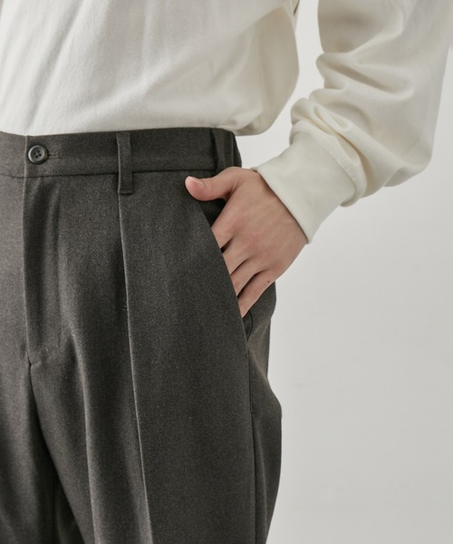  j.n.r.d（ジェー・エヌ・アール・ディー）の「j.n.r.d/起毛TRスリムテーパードパンツ（スラックス・メンズ・キャメル/ダークブラウン/グレー・L/M/LL）」の20枚目の写真