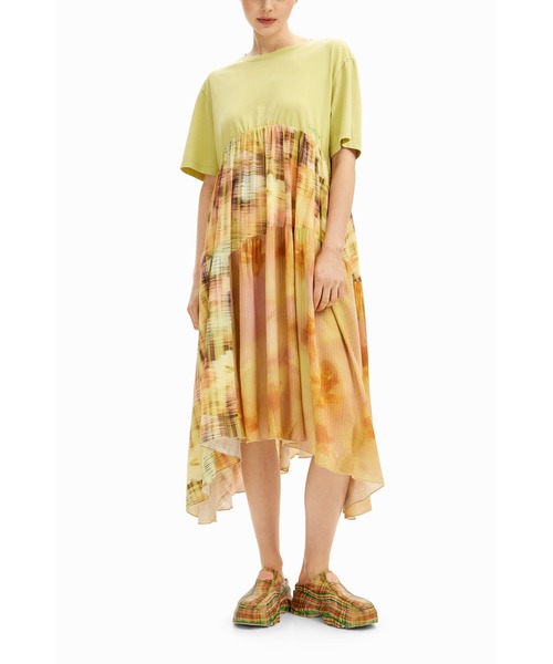Desigual(デシグアル)の「【Desigual×Collina Strada】ワンピースショートスリーブ(ワンピース・レディース・グリーン・S/M/L)」の2枚目の写真