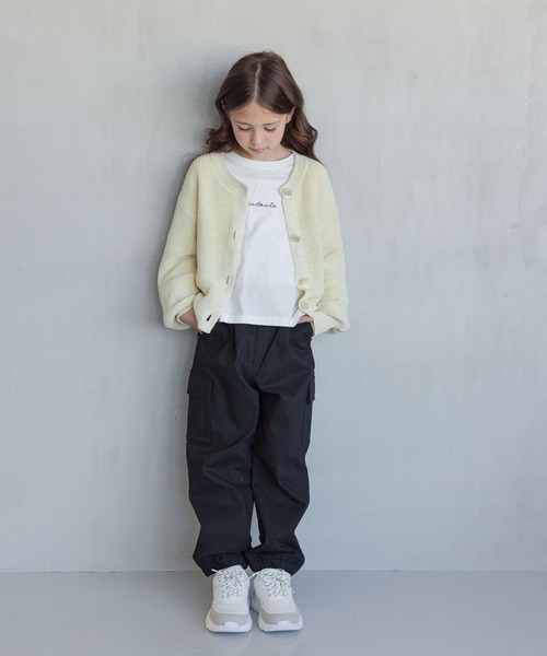 GLOBAL WORK(グローバルワーク)の「洗えるラメニットクルーカーデ/976067(カーディガン/ボレロ・キッズ・イエロー/サックスブルー・130cm/160cm/120cm/150cm/140cm/170cm)」の21枚目の写真