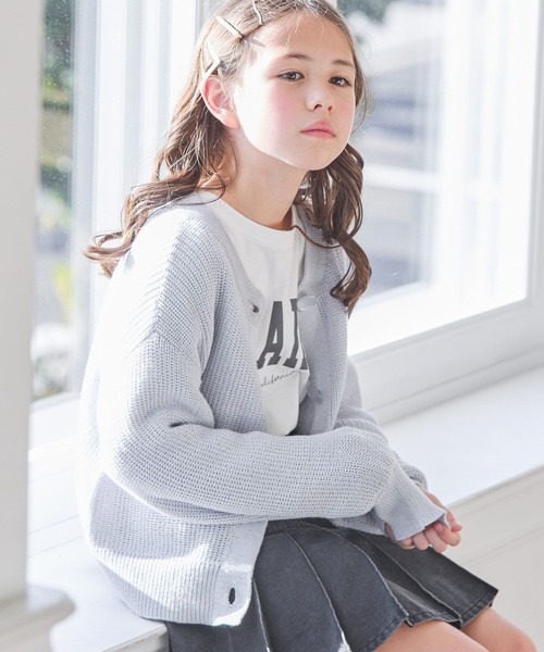 GLOBAL WORK(グローバルワーク)の「洗えるラメニットクルーカーデ/976067(カーディガン/ボレロ・キッズ・イエロー/サックスブルー・130cm/160cm/120cm/150cm/140cm/170cm)」の6枚目の写真