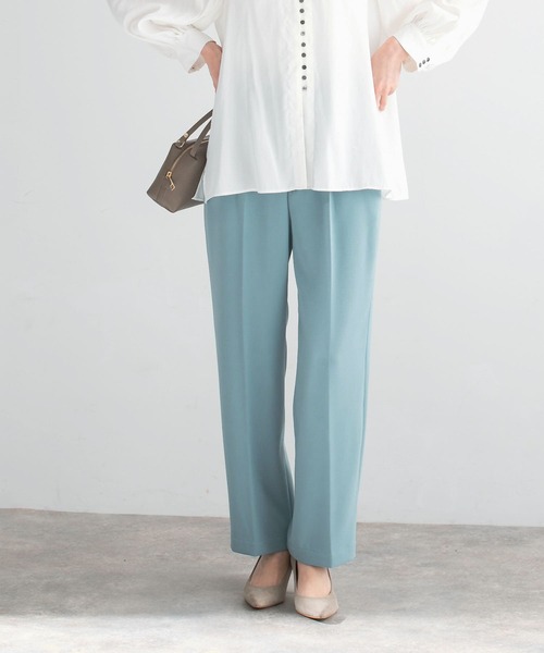 URBAN RESEARCH ROSSO WOMEN（アーバンリサーチ　ロッソ）の「ウォッシャブルセンタープレスパンツ（その他パンツ・レディース・ブラック/ホワイト系その他/ブルー・36/38）」の3枚目の写真